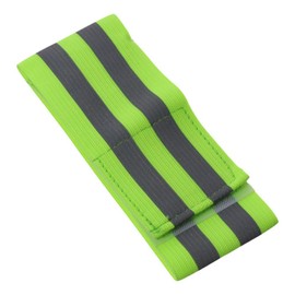 SSHHUI Nylon Night Reflective Waistband Adjustable Arm Strap Green Arm and Leg Straps Legband Visibility Belt for Outdoor Running