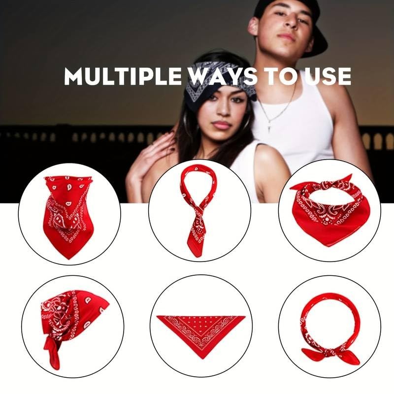 Boolavard 100% Cotton Bandanas with Original Paisley Pattern | Colour