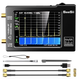 Analizador portátil de espectro TinySA, SEESII actualizado V0.3.1, analizador de frecuencia minúscula de 100 kHz a 960 MHz MF/HF/VHF UHF, generador de señal con visualización táctil de 2.8 pulgadas
