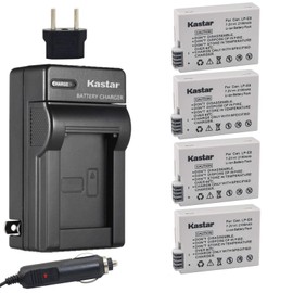 Kastar LPE8 Battery (4-Pack) and Charger Kit for Canon LP-E8, LC-E8E, Canon EOS 550D, EOS 600D, EOS 700D, EOS Rebel T2i, EOS Rebel T3i, EOS Rebel T4i, EOS Rebel T5i Cameras and BG-E8 Grip