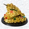Addune Feng Shui Money Frog Statue Toad Three Legs Frog