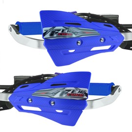 Fewfuss Dirt Bike Hand Guards with Grips, Univeral Dirtbike Motorcycle Handguards 7/8'' and 1 1/8'', MX Motocross Supermoto Racing ATV Handguards 22mm 28mm (Blue)