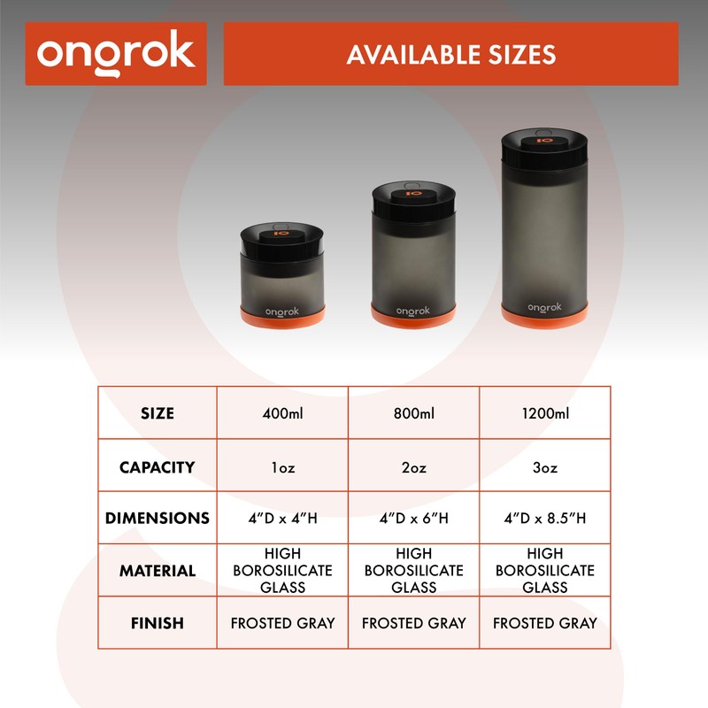 ONGROK Glass Storage Jar with Vacuum Pump Technology, Air Proof