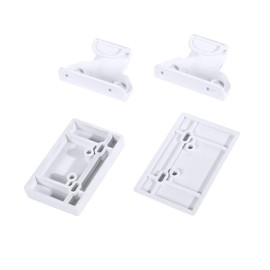 Looxii Retractable Baby Gate Hardware Replacement Parts Stair Gate Extensions Full Set Wall Mounting Accessories with Brackets Anchors White