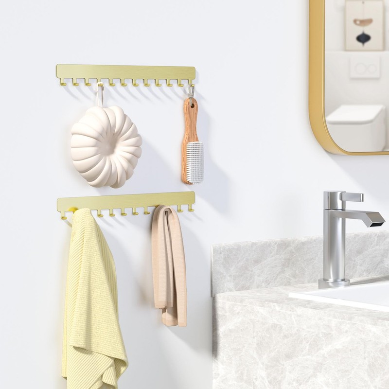 Josmimic Wall Necklace Organizer Holder: Wall Mounted Jewelry Hanging Storage