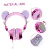SHOWERORO Plush Ear Wired Headphones Comfortable Over Ear Headset for
