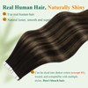 Easyouth Tape in Hair Extensions Human Hair Balayage 18In Tape