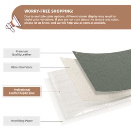 ONine Leather Repair Patch,Self-Adhesive Couch Patch,Multicolor Available Scratch Leather 8X11 Inch Peel and Stick for Sofas,Car Seats Backpack Jackets(Grey-Litchi Grain)