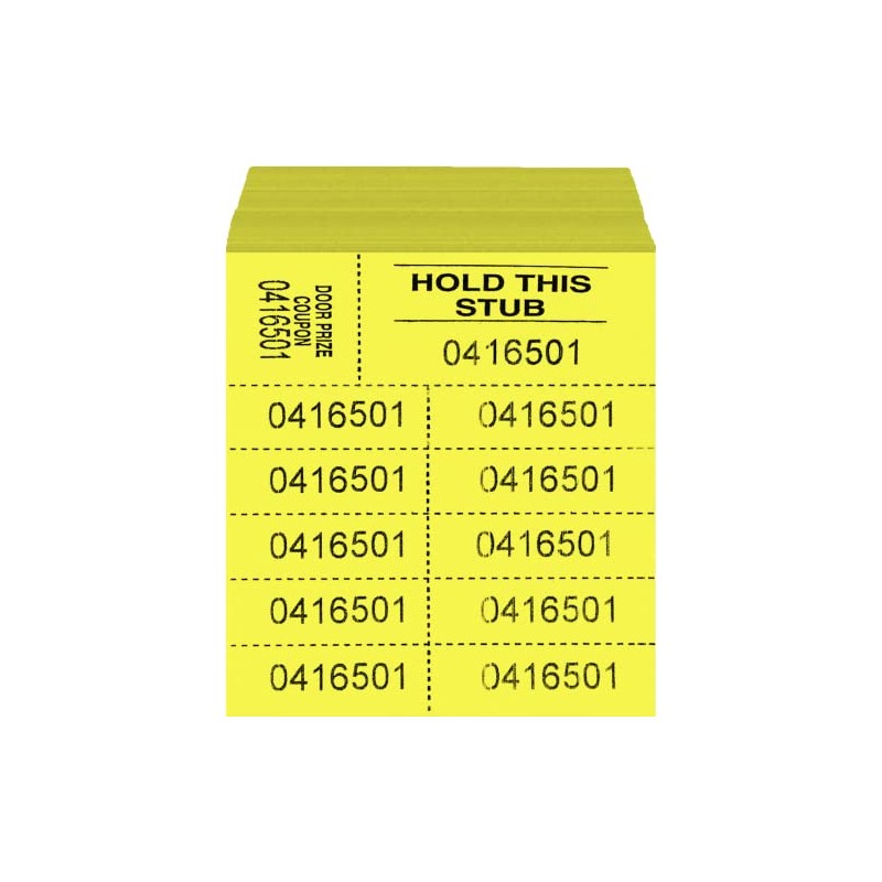 Auction Tickets - 500 Sheets - 10 Numbers per Sheet