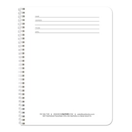 BookFactory NotRight (Left-Handed) Notebook/Lefty Not Right Notebook 120 Pages 8.5'' x 11'' Wire-O (Made in USA)