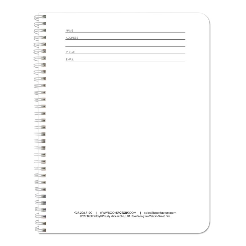 BookFactory NotRight (Left-Handed) Notebook/Lefty Not Right Notebook 120 Pages 8.5''