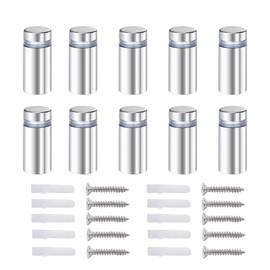 20 Pieces Qrity Standoffs Mounting Hardware Advertising Glass Acrylic Standoff, Stainless Steel Standoffs, 12X25mm, with Screw Mounting Accessories