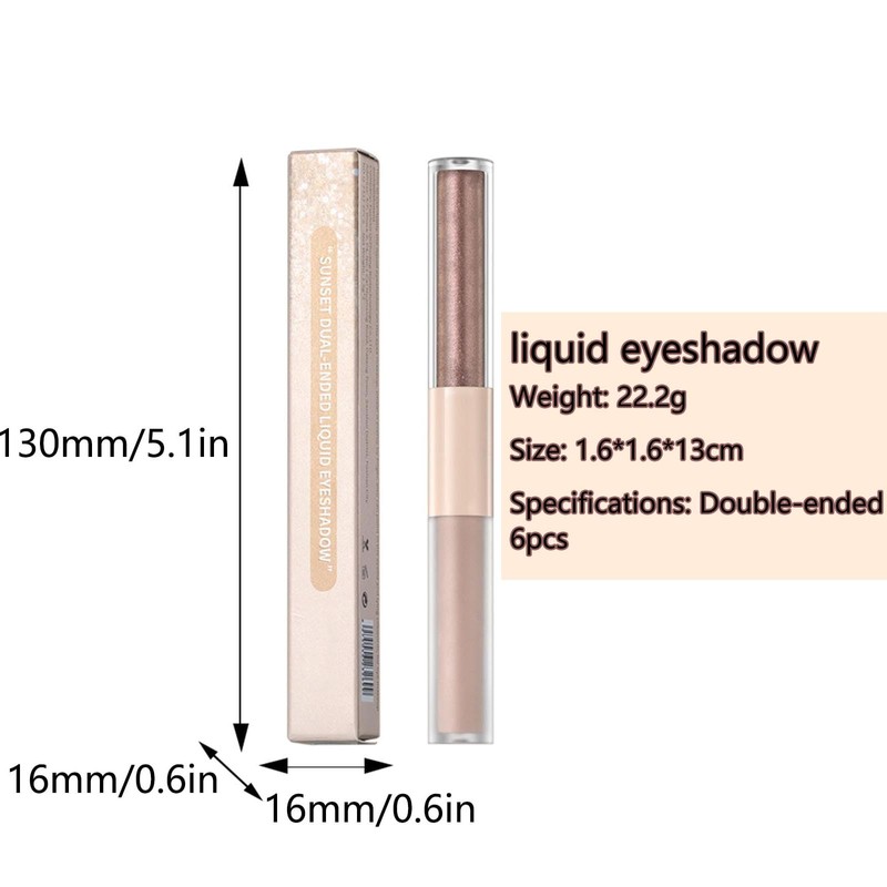 MiaSarah Rosy Brown Liquid Eyeshadow Matte Double Ended Glitter Metallic