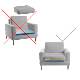 LAMINET Cushion Saver Insert for Lasting Support 27” X 18” 1.5 in. Thick Foam, delay Replacing Sofa. Fixes Old Sunken in, Saggy Cushions.