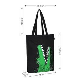 Ecoright Aesthetic Canvas Tote Bag for Women with Zipper, Tote Bag for Beach, Grocery, Travel, Work, Gym, Daily Use