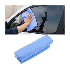 BESULEN Car Chamois Cloth, 26'' X 17'' Super Absorbent Vehicle Shammy Towel, Scratch Free Reusable Automotive Drying Washing Cleaning Wipes Accessories, Universal for SUV, Sedan, Truck (Blue)