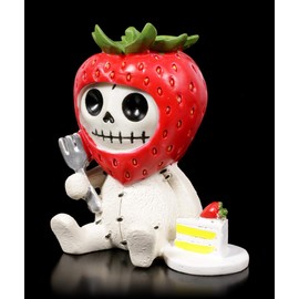 Funny Furry Bones Fantasy Figure - Strawberry | Funny Whimsical Collectible Figure, Decorative Figure, Decorative Item, Height 8 cm