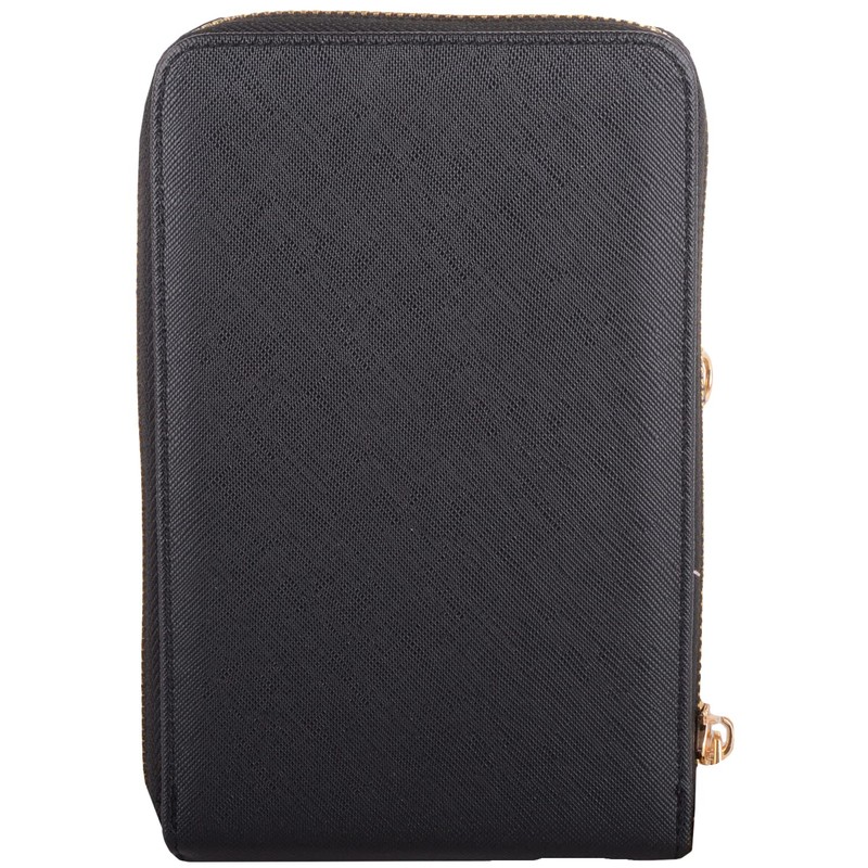Womens Detachable Strap RFID Money Holder Dual Compartment Purse Clutch