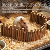 GGFOXLEW 11.8in Wooden Hamster Fence, Flexible Hamster Bridge, Chewable Hamsters
