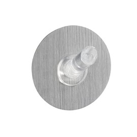 Wenko Hook Static-Loc Size M in Silver, PET/Polycarbonate 5 x 5 x 2.5 cm