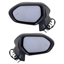 For Toyota Camry 2018 2019 2020 Door Mirror Driver and Passenger Side | Pair | Power | Heated | Manual Folding | Hybrid | w/Signal Lights & Blind Spot Detection TO1320368, TO1321368 | 87940-06840