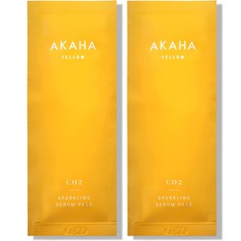 AKAHA Carbonated Pack (Raw Carbonate x Vitamin C), Just Apply Without Mixing, Drying Pores, 40 Different Beauty Ingredients, No Mixing, Carbonated Gel Pack/Sparkling Serum Pack (Trial Package x 2)