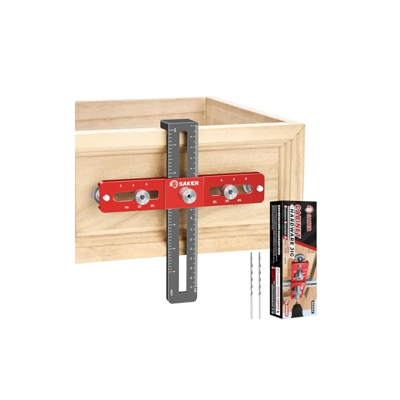 Cabinet Hardware Doweling Jig: Adjustable Cabinet Template Tool for Knobs,Handle