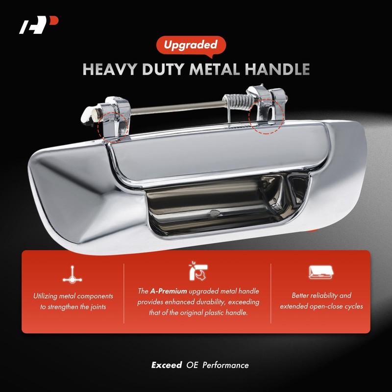 A-Premium Upgraded Metal Tailgate Handle Liftgate Latch Handle Compatible with