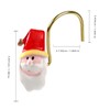 Twofishes Xmas Glod Boots Shower Curtain Hooks Set of 12