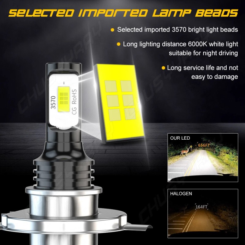 CHUSYYRAY Pair 7X6 5x7 LED Headlights Square For Chevy Express