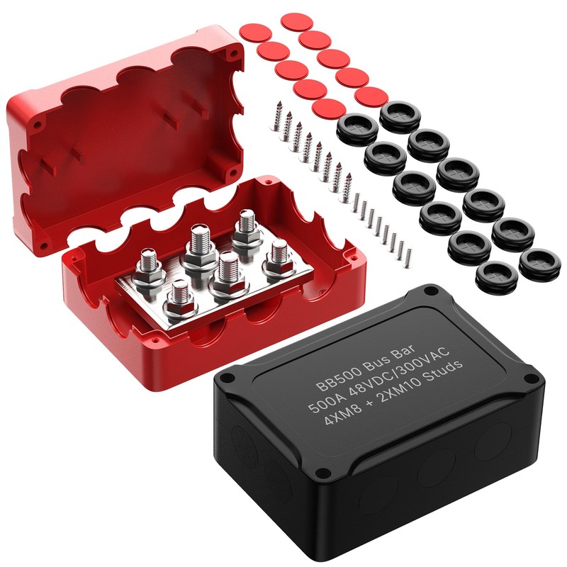 Joinfworld Heavy Duty 500A Bus Bar Waterproof Power Distribution Block