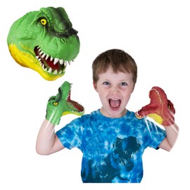 Snap Attack - T-Rex from Deluxebase. Hand Puppets for Kids. Jurassic hand puppet stretchy toys that make great ADHD toys and Autism Toys. Kids dinosaur toys for boys and girls.