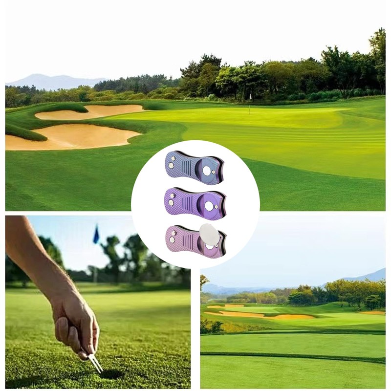 Golf Divot Repair Tool - All-Metal Golf Accessories | Foldable