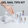 AILLSA Gel Nail Kit Short Almond Nail Tips 240pcs with