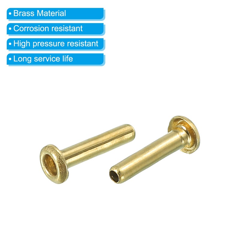 PATIKIL 2mm ID 4mm OD Brass Compression Insert, 12 Pack