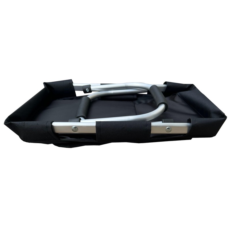 foolonli Shopping Basket Aluminium Foldable Picnic Basket Shopper 18L Black