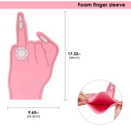 Biiange Engagement Ring Foam Finger, Bachelorette Party Props, for Bridal Engagement Carnival Party, Wedding Accessories Photo Props (6Pcs Pink)