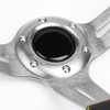 Auto Dynasty Aluminum Frame Vinyl Leather Cover 350mm 6-Bolt Steering
