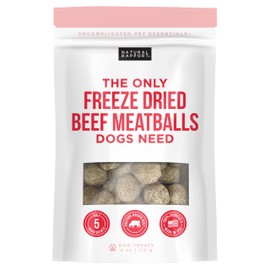 Natural Rapport Beef Meatball Dog Treats - The Only Beef Meatballs Dogs Need - All Natural Dog Treats for Small and Large Dogs (4 oz)