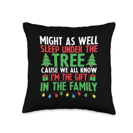 Funny Xmas Humor sarcastic Kids Christmas Pajamas Girls Boy Throw Pillow