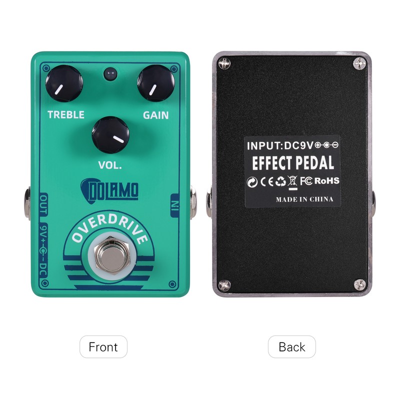 Dolamo D-12 Overdrive Guitar Effect Pedal with Treble Gain Volume