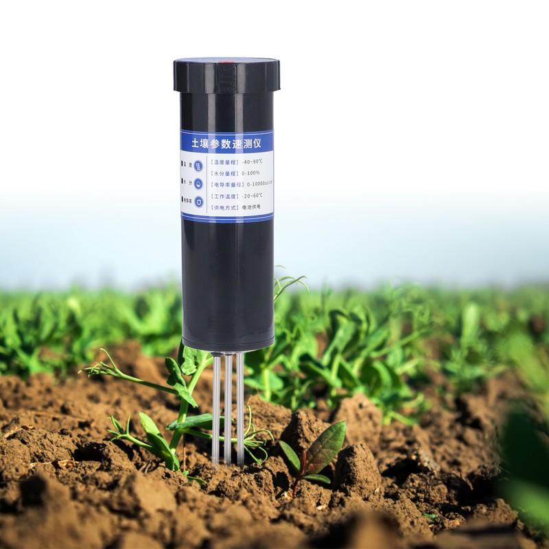 Soil Temperature Humidity Conductivity Sensor with LCD Display Quick Response