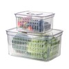 SIMPLEMADE Clear Refrigerator Organizer Bins - Clear Bins for Fridge,