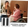 2Pcs Black Pvc Trolley Handle Grips - Comfortable Non-Slip Wheelchair