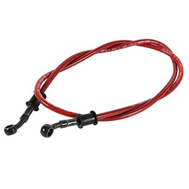 Keenso Motorcycle Brake Hose, Motorcycle 500 mm - 1200 mm Braided Oil Hose Steel Brake and Clutch Oil Hose Brake Line for Most Bikes, Enduro, Motocross (500 mm Red)