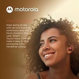 Motorola Audífonos Moto Buds 250 Inalámbricos Bluetooth con Micrófono Estuche de Carga Inalámbrica Nueva Línea Motorola 2022
