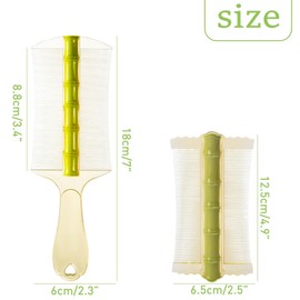 2Pcs Dandruff & Lice Comb - Psoriasis, Fine Tooth, Head Lice & Dandruff Remover for Removal of Fleas, Lice, Dandruff and Tangled Hair (Green)