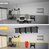 WALMANN Overhead Tote Storage Rails, Heavy Duty Garage Ceiling Bin