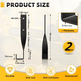 Dabolang 2PCS Chainsaw Holder,Chainsaw Hanger Wall Mount,Heavy Duty Chainsaw Rack,Weed Eater Hanger,Backpack Blower Rack,Chainsaw Chain Storage Rack for Chainsaw Accessories Garage Organization