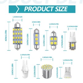 NOTISH - Juego de 70 bombillas LED para interior del coche, luz LED de cúpula de 31 mm, 36 mm, 41 mm, T10 para interior del coche, mapa, tronco, puerta de carga, luz de cortesía, color blanco